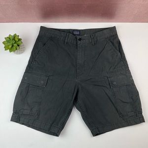 Levi Strauss Gray Black Cargo Shorts Casual Men Size 34